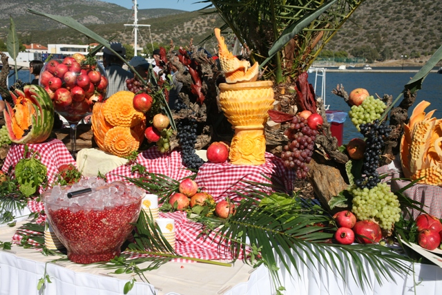 October 29 and 30 - Ermioni Pomegranate festival table displays